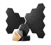 Huudngeje A Parete Insonorizzati, 22 Pezzi 12 "X 10" X 0,4" Acustici Esagonali Autoadesivi-per Studio di Studio Sound Management Black