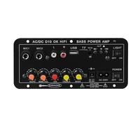 Huudngeje Digital Bluetooth Amplifier Board Digital D10 Bluetooth Amplifier Board per Casa, Esterna, Riproduzione Audio Automobilistica per Film, Karaoke, Riproduzione Musicale EU Plug