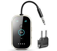 Huudngeje Dual Link Wireless Bluetooth 5.4 Ricevitore del Trasmettitore, Audio HD per Cuffie, Ottimo per L'Aereo/Auto TV/Palestra