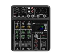 Huudngeje Mixer Audio A 4 Canali con Miscelatore Audio USB Studio Power Phantom 48 V Miscelare la Bluetooth Console per Karaoke