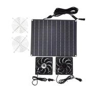 Huudngeje Pannello Solare Ventilatore Della Ventola di Scarico Operato 15W 12V - Extrattore D'Aria Della Ventola A Doppia per Ambienti di Pollo