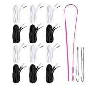 Huudngeje Per Pantaloni per Pantaloni della Tuta Coregne, da 60 Pollici da 12 Pezzi Stringa con Cappuccio, Disegna Stringa con Strumento Threader