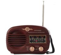 Huudngeje Radio Bluetooth in Stile retrò AM FM Transistor Transistor Batteria Portatile Player Music Brown