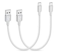 Huukein Cavo USB C Corto 0,3M 2Pezzi per iPhone 16 15 Plus/Pro Max, Bianco Cavo USB a USB C 30CM Ricarica Rapida per iPad Pro/Air 5 4, per Xiaomi Redmi