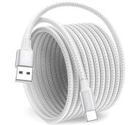 Huukein Cavo USB C Lungo 6M, Cavo USB a USB C Ricarica Rapida 6 Metri, Bianco Cavi USB Type C per Controller PS5, iPad Air/Pro/Mini, Galaxy Tab A9+/S6 Lite, per Xiaomi Redmi Pad SE/Pro