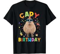 huUKH7HGT Capy Birthday T Shirt Black XXL