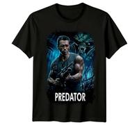huUKH7HGT Predator (1987) Movie Poster Inspired T-Shirt Black L