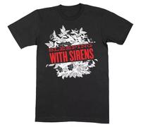 huUKH7HGT Sleeping with Sirens 'Floral' T Shirt Black 3XL