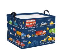 HUUMONSS Grande Cesta Porta Biancheria Auto dei Cartoni Animati Pieghevole Cestini Portaoggetti Giocattoli Vestiti per Bambino Cesta Indumenti Sporchi per Bagno,Autobus urbano,36L