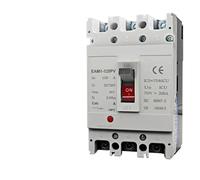 HUUOQIWY Interruttore Automatico MCCB Solare 3P DC750V 63-1250A DC, Protezione da sovraccarico, Interruttore magnetotermico Solare fotovoltaico, 1 Pezzo(100A)