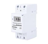 HUUOQIWY Nuovo Tipo DIN Rail 2 Fili settimanale 7 Giorni programmabile Digitale Interruttore a Tempo relè Timer Controllo AC 220V 230V 12V 24V 48V 16A 30A(48V DC AC)