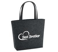 Huuraa acquirente Best Brother Borsa regalo per la spesa 22 litri Feltro melange antracite Best Brother Presente