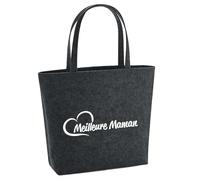 Huuraa acquirente Meilleure Maman Borsa regalo per la spesa 22 litri Feltro melange antracite Meilleure Maman Presente