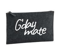 Huuraa borsa da toilette G`day mate Spruch Borsa regalo per cosmetici in feltro color carbone da 1 litro G`day mate Spruch Presente