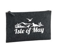 Huuraa borsa da toilette Isle of May Borsa regalo per cosmetici in feltro color carbone da 1 litro Isle of May Presente