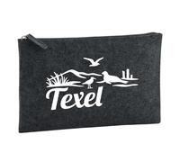 Huuraa borsa da toilette Texel Borsa regalo per cosmetici in feltro color carbone da 1 litro Texel Presente