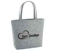 Huuraa borsa della spesa Best Brother Borsa shopper regalo grigia 22 litri melange feltro Best Brother accessorio