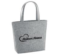 Huuraa borsa della spesa Meilleure Maman Borsa shopper regalo grigia 22 litri melange feltro Meilleure Maman accessorio