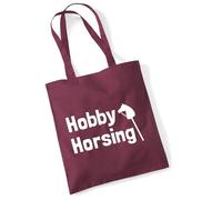 Huuraa borsa di cotone Hobby Horsing Borsa regalo per la spesa in cotone bordeaux da 10 litri Hobby Horsing Sorpresa