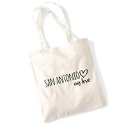 Huuraa borsa per il trasporto San Antonio my love Borsa regalo in tessuto naturale 10 litri cotone San Antonio my love accessorio