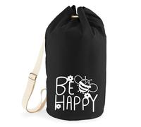 Huuraa borsone Be Happy Biene Zaino regalo nero 20 litri cotone Be Happy Biene Presente
