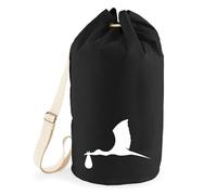 Huuraa borsone cicogna con bambino Zaino regalo nero 20 litri cotone cicogna con bambino Presente