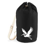 Huuraa borsone cicogna Zaino regalo nero 20 litri cotone cicogna Presente