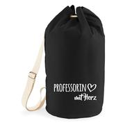 Huuraa borsone Professorin mit Herz Zaino regalo nero 20 litri cotone Professorin mit Herz Presente