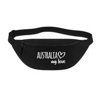 Huuraa marsupio Australia my love Borsa a tracolla regalo nera 2,5 litri Australia my love Presente