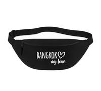Huuraa marsupio Bangkok my love Borsa a tracolla regalo nera 2,5 litri Bangkok my love Presente