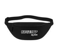 Huuraa marsupio Czech Republic my love Borsa a tracolla regalo nera 2,5 litri Czech Republic my love Presente