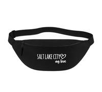 Huuraa marsupio Salt Lake City my love Borsa a tracolla regalo nera 2,5 litri Salt Lake City my love Presente