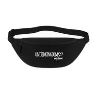 Huuraa marsupio United Kingdom my love Borsa a tracolla regalo nera 2,5 litri United Kingdom my love Presente