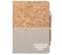 Huuraa quaderno Studentereksamen 2032 Diario regalo con copertina in sughero 80 fogli Din A5 incl. Penna a sfera Studentereksamen 2032 Presente
