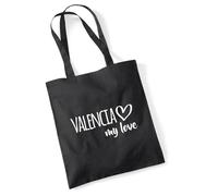 huuraa sacco di juta Valencia my love Borsa regalo nera 10 litri cotone Valencia my love Presente