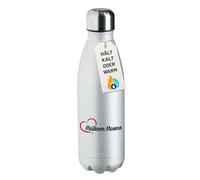 Huuraa thermos Meilleure Maman Regalo Borraccia Sportiva Argento 500ml Acciaio Inox Meilleure Maman Sorpresa