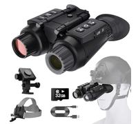 HUVIOVED Visore Notturno da Testa per Adulti, Binocolo Tattico Militare NV8300 3D 36MP 4K Digitale A Infrarossi per Visione Notturna, Telescopio da Caccia Digitale 8X A Infrarossi