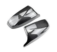 HUVNEXA 1 paio di eccellenti ali laterali rinnovate modificate, X5 | E70 X6 E71 2008-2013 Cappucci copri specchietti Coperture di ricambio con motivo in fibra di carbonio nero brillante