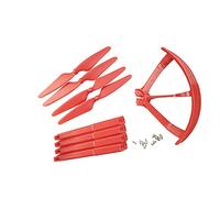 HUVNEXA 1 set 4 pezzi eliche di protezione for carrello atterraggio, for MJX B3 Bugs 3 Brushless RC Quadcopter Drone Elica per droni(Rot)