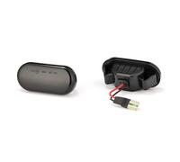 HUVNEXA 2 Pezzi indicatori di direzione Streamer con Emark 12V Luce Laterale dinamica indicatore Laterale Lampeggiante Lampada Che scorre, for Nissan, Qijun Indicatore di direzione(Black Transparent)