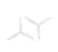 HUVNEXA 24 pezzi/12 paia SL 5130 Elica 5 pollici 3 pale Freestyle PC Props, for Big Thrust FPV Multirotor Parts RC Drone Elica per droni(White)
