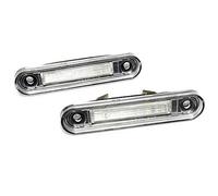 HUVNEXA 2x LED Luce Targa Bianca Canbus, for MB Serie 190 W201 Classe E W124 Classe C W202 Luce targa auto