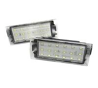 HUVNEXA 2x LED Luce Targa Bianco Canbus, for Clio Kadjar Kangoo Koleos Laguna Master Megane Talisman Trafic Twingo Twizy Luce targa auto