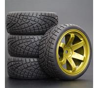 HUVNEXA 4 Pezzi 1/10 Pneumatici in Gomma RC Auto da Corsa Pneumatici su Cerchioni da Strada, for HSP, for HPI, RC Auto Parte Diametro 65mm Pneumatici 94123-94122 Pneumatico per Auto RC(705-8001)