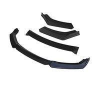 HUVNEXA 4 pezzi Auto Paraurti Anteriore Labbro Nero Lucido Splitter Diffusore Body Kit Spoiler Luminoso, for Fiat, Tipo Egea 2015-2020 Spoiler anteriore(4pcs+Black)
