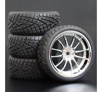 HUVNEXA 4 Pezzi di Pneumatici da Turismo in Gomma Morbida for Auto RC 1/10 Pneumatico per Auto RC(6011-8001)