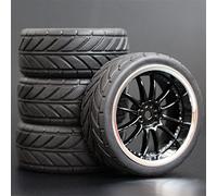 HUVNEXA 4 Pezzi di Pneumatici da Turismo in Gomma Morbida for Auto RC 1/10 Pneumatico per Auto RC(6012-6086)