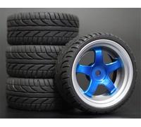 HUVNEXA 4 Pezzi di Pneumatici da Turismo in Gomma Morbida for Auto RC 1/10 Pneumatico per Auto RC(9051-8002)
