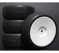 HUVNEXA 4 Pezzi di Pneumatici in Gomma RC Racing Car Pneumatici su Cerchioni da Strada, for HSP, for HPI, 1/10 RC Car Part Diametro 65mm Pneumatici 94123-94122 Pneumatico per Auto RC(901W-6018)