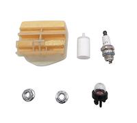 HUVNEXA Candela di accensione Filtro carburante Pompa carburante Dado barra filtro aria Kit, for Husqvarna, for 445 445E 450 450E Parti di ricambio for motosega 5440808-03 Filtro aria per motosega